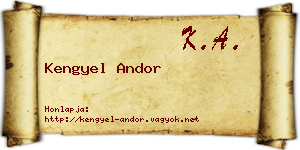 Kengyel Andor névjegykártya